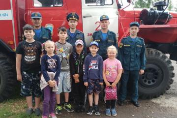 Экскурсия в 22- ой пожарно- спасательной части Знаменского района.